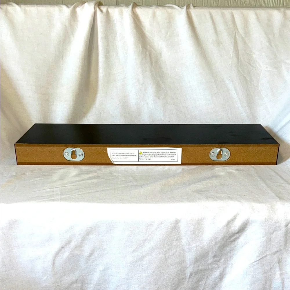 Sleek Black Wall Shelf